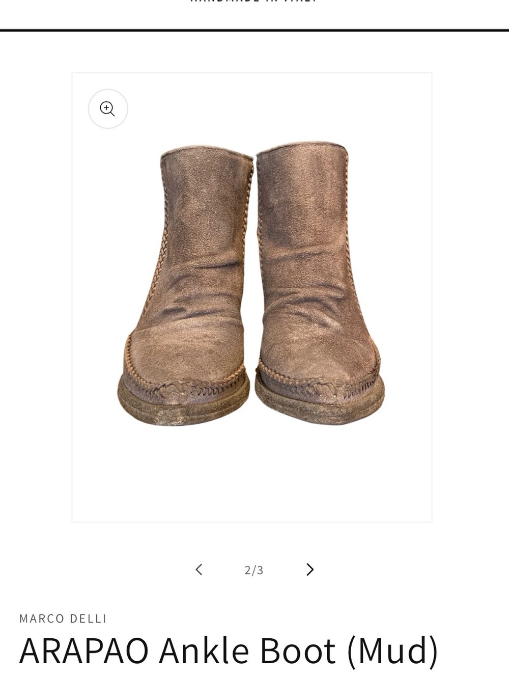 Marco Delli ARAPAO Ankle Boot (Mud) Suede Leather